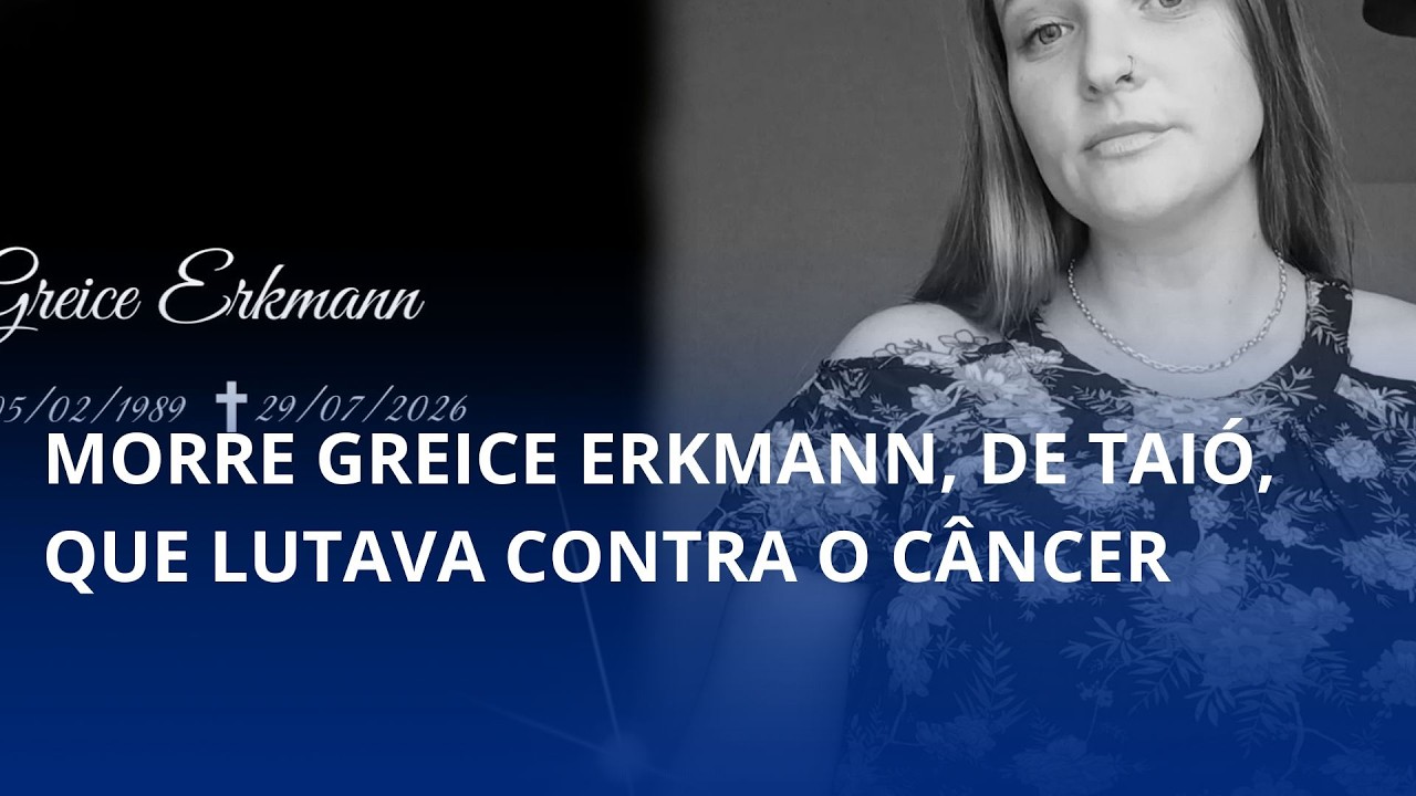 Morre Greice Erkmann, de Taió. Ela tinha 37 anos e lutava contra o câncer