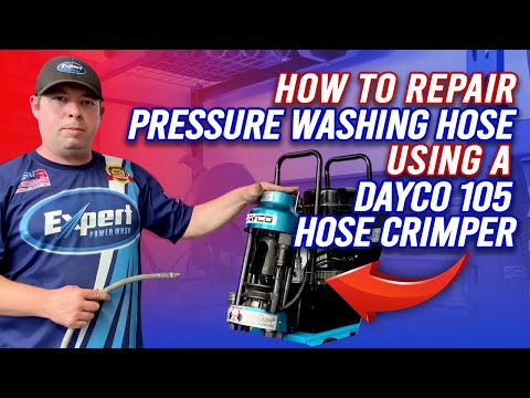 How To Repair Pressure Washing Hose Using a Dayco 105 Hose Crimper