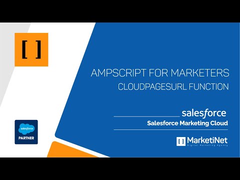 Course on Ampscript for Marketers - The CloudPagesURL Function and How to Retrieve Variables