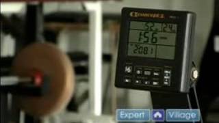 Rowing Machine Exercises : Demonstration of Monitor on a Rowing Machine for Exercise