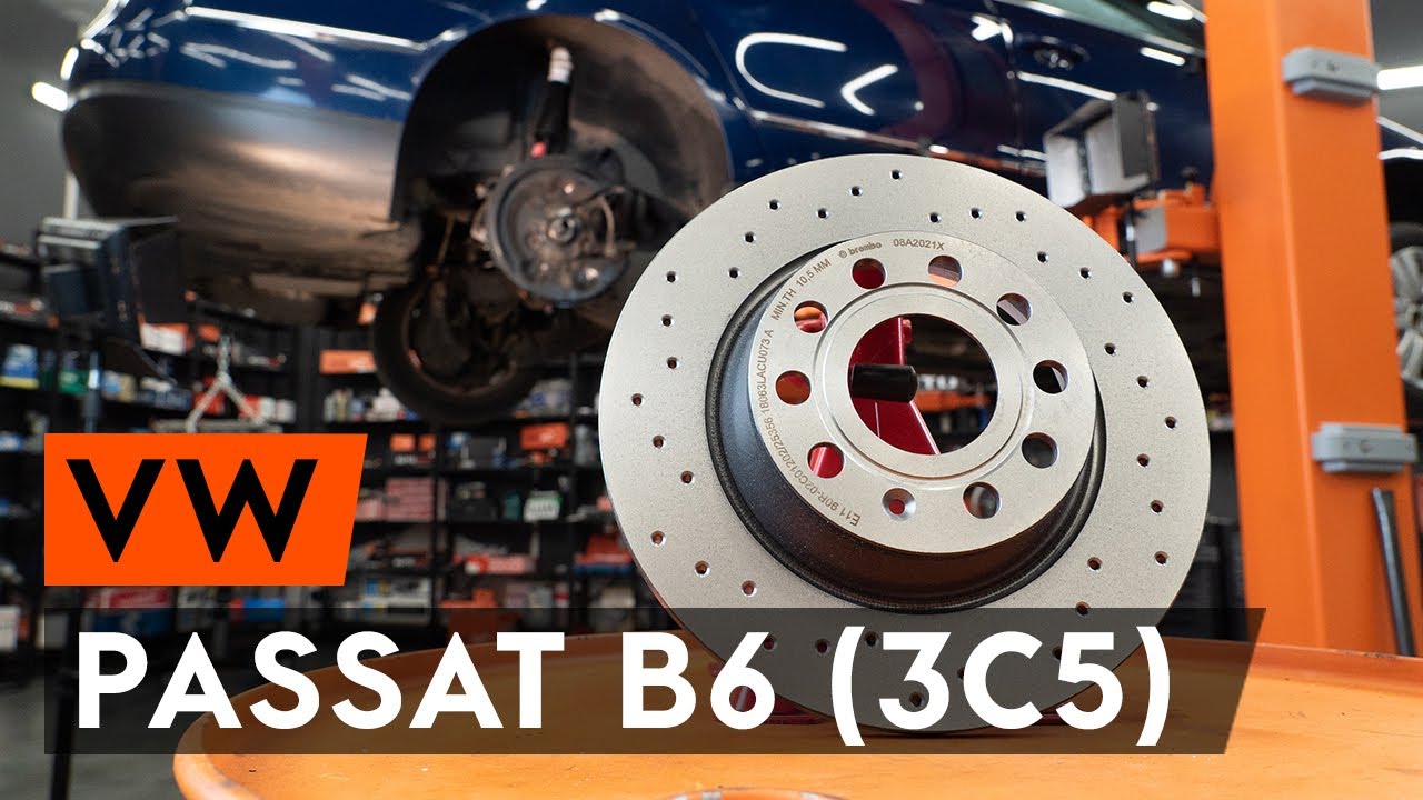 Kako zamenjati avtodel zavorni diski zadaj na avtu VW Passat 3C B6 Variant – vodnik menjave