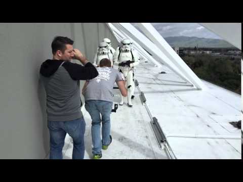 Stormtroopers on the roof of the Shark Tank (SAP Center) #501ggg