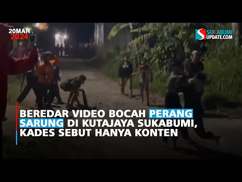 Beredar Video Bocah Perang Sarung di Kutajaya Sukabumi, Kades Sebut Hanya Konten