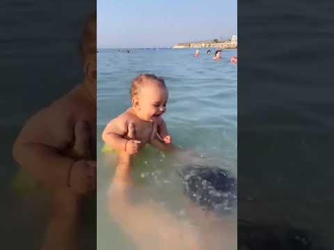 baby water laughing 🌊😂🥰 #34