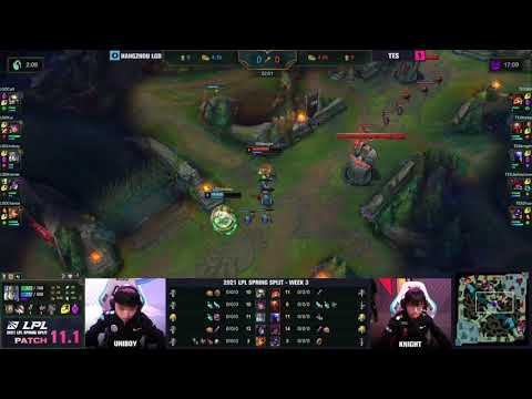 Top Esports Knight solo kills Uniboy with Ryze|  Week 3 day 6 | TES vs LGD Game 2