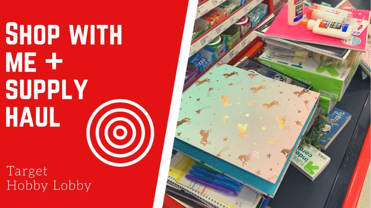 SHOP WITH ME + BACK TO HOMESCHOOL SUPPLY HAUL||TARGET & HOBBY LOBBY