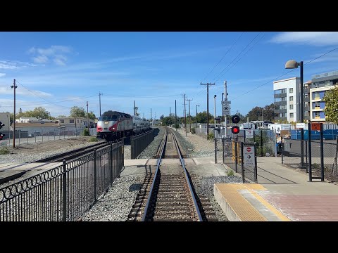 Caltrain cabride Tamien - San Francisco 255 Limited B w/ Jingle bell, S&HC horn shows 4/07/21