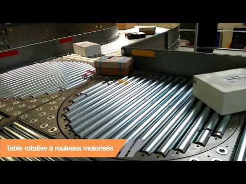 Table rotative à rouleaux motorisés
