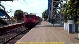 preview picture of video 'HWH WAP 4 With Patna Jan Shatabdi Express Blasts Away Madhusudanpur At MPS'