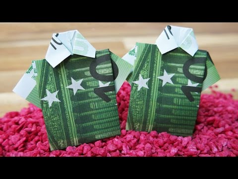 Geldschein falten TRIKOT, Hemd aus Geld falten, Geldgeschenk Ideen