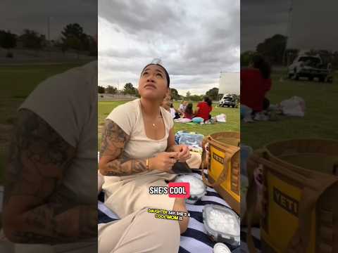 Mom's reaction to hearing her daughter say she's a cool mom is priceless... ❤️