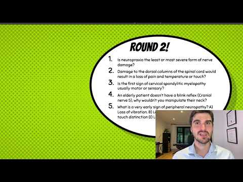 NMSK Quiz for physiotherapists and chiropractors (Part 2/4)