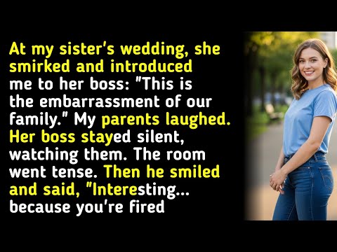 At my sister's wedding, she smirked and introduced me to her boss: "This is the embarrassment of ...