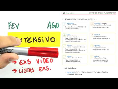 Me Salva! Plano de Estudos Extensivo para o ENEM e Vestibulares 2016