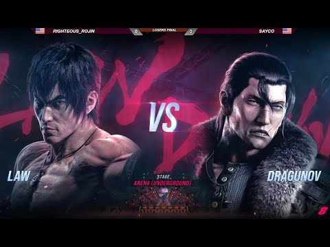 Righteous Rojin (Law) vs. Sayco (Dragunov) SuperNOVA Tekken 8 Loser's Finals