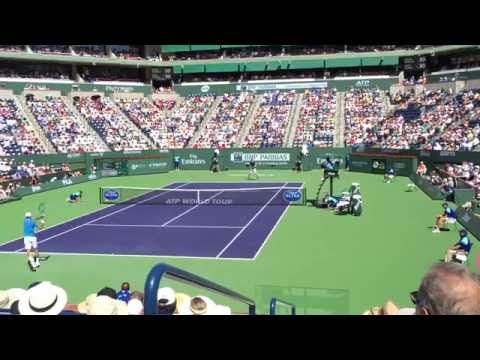 Novak Djokovic vs Andy Murray Indian Wells BNP Paribas Open Courtside