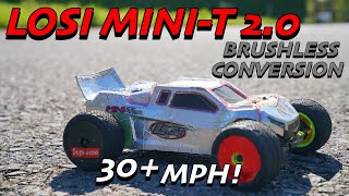 Losi Mini-T 2.0 Brushless Conversion +  2S/ 3S Speed Tests - Castle Sidewinder Micro 2 5300kv