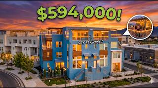 Living in Daybreak: Inside a Modern Townhome with the ULTIMATE Rooftop Deck