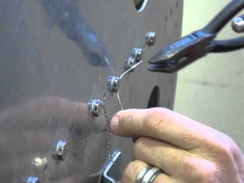 How to safety wire in a two-bolt pattern.
