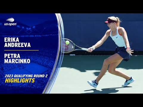 Erika Andreeva vs. Petra Marcinko Highlights | 2023 US Open Qualifying Round 2