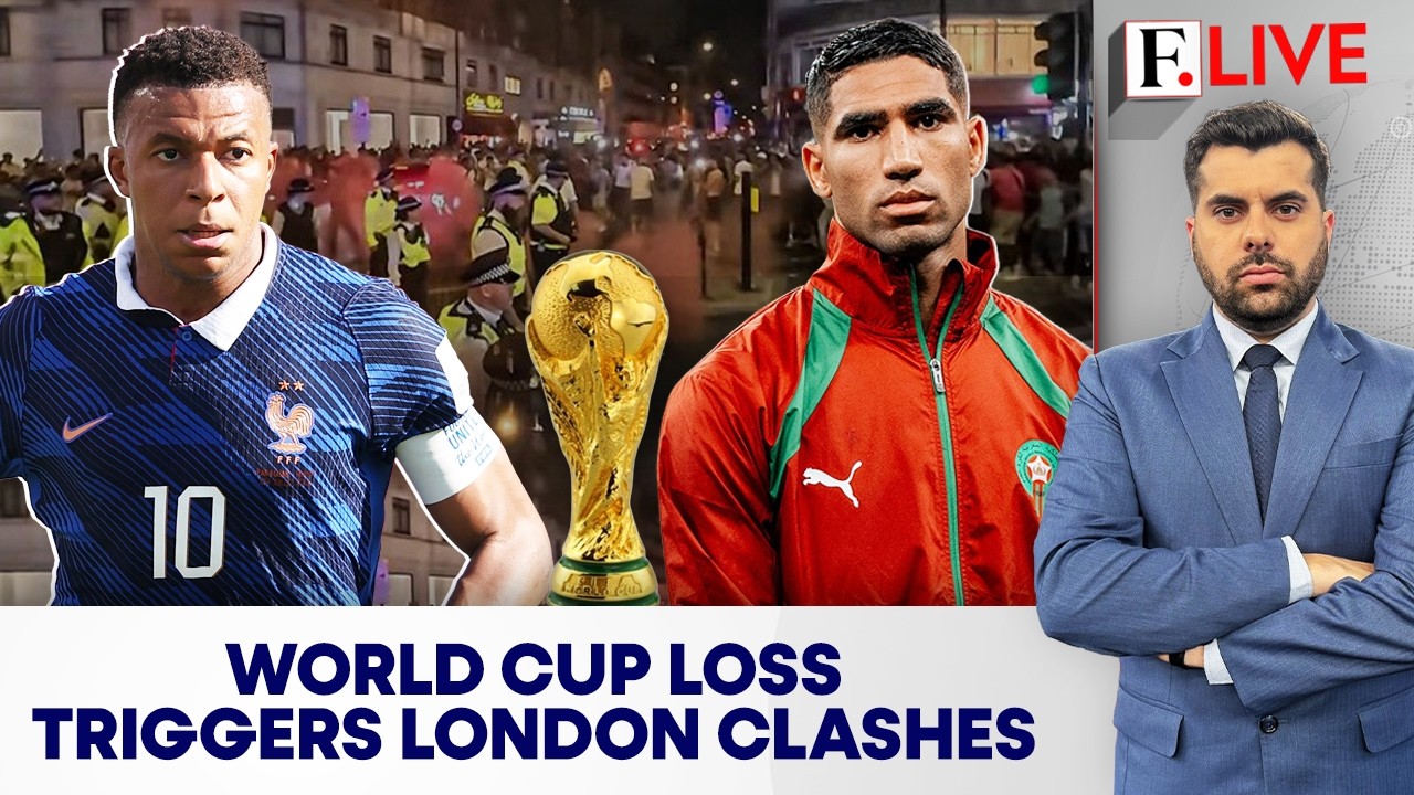 UK: Clashes in London After Morocco's World Cup Exit | Fans Clash With Police | Firstpost Live