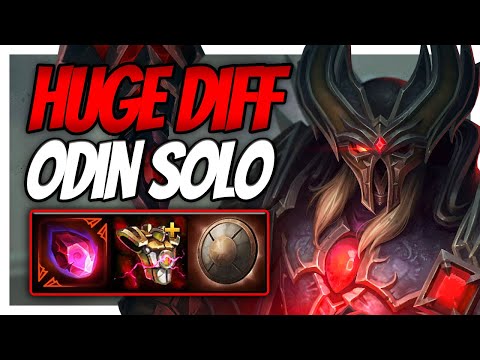 DIFFING THE GAME WITH THE ODIN PICK! - Smite Odin solo Ranked