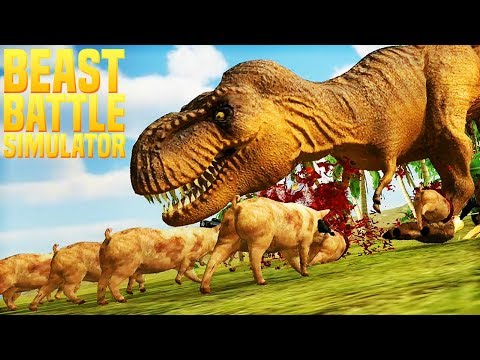 DINOS VS BEASTS IN MASSIVE BATTLES | Beast Battle Simulator [#1]