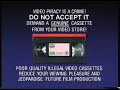 Beware Of Illegal Video Cassettes Video Piracy Is A Crime Columbia TriStar 1993 1994 AD