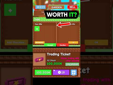 🔥TRADING TICKET in Grow a Garden #growagarden #roblox