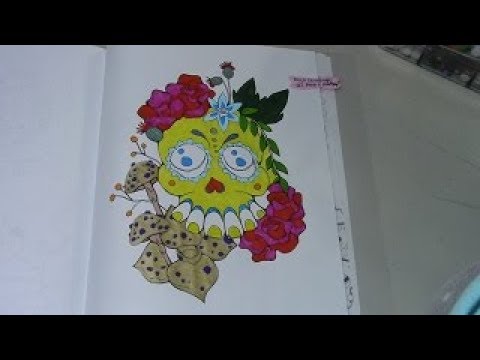 January 3 ADULT coloring Challenge  - Dark Garden -  karla Magana