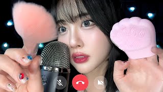 ASMR｜ASMR好きの友達と寝落ち電話📞💤(縦動画/画面に毛！/フィジェットボード/オノマトペ/ネイルタッピング&amp;スクラッチング/小声)
