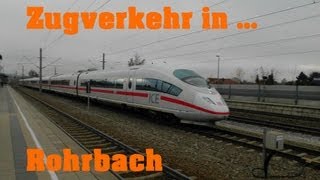 preview picture of video 'Zugverkehr in Rohrbach - Mit ICE 1,2,3, -T, Mü-Nü-Ex und REs [Full HD]'