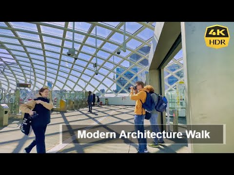 Modern Architecture of the Hague, Netherlands - City Walking Tour [4K HDR 60fps] PART 1.