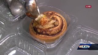 The Peach Cobbler Factory has a cobbler stuffed cinnamon roll