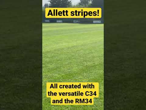Football pitch patterns - made possible by Allett Mowers C34 RM34