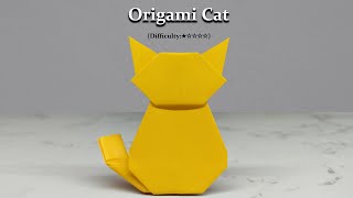 [DETAILED TUTORIAL] Origami Cat | Easy DIY Paper Folding for Beginners