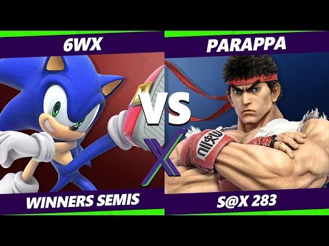 Smash Ultimate Tournament - 6WX (Sonic) Vs. Parappa (Ryu, Mii Swordfighter) S@X 283 SSBU WS