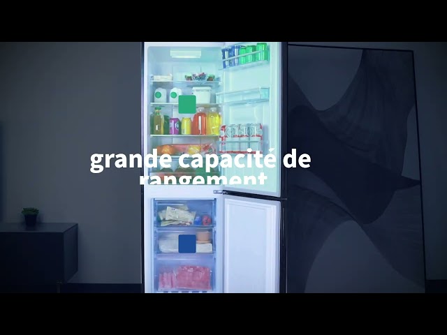 Vídeo relacionado con CHiQ FBM228NE4DE frigorífico independiente con congelador, combinación de frigorífico y congelador 231 L, sin escarcha, flujo de aire múltiple, dispensador de agua, 170 cm de alto