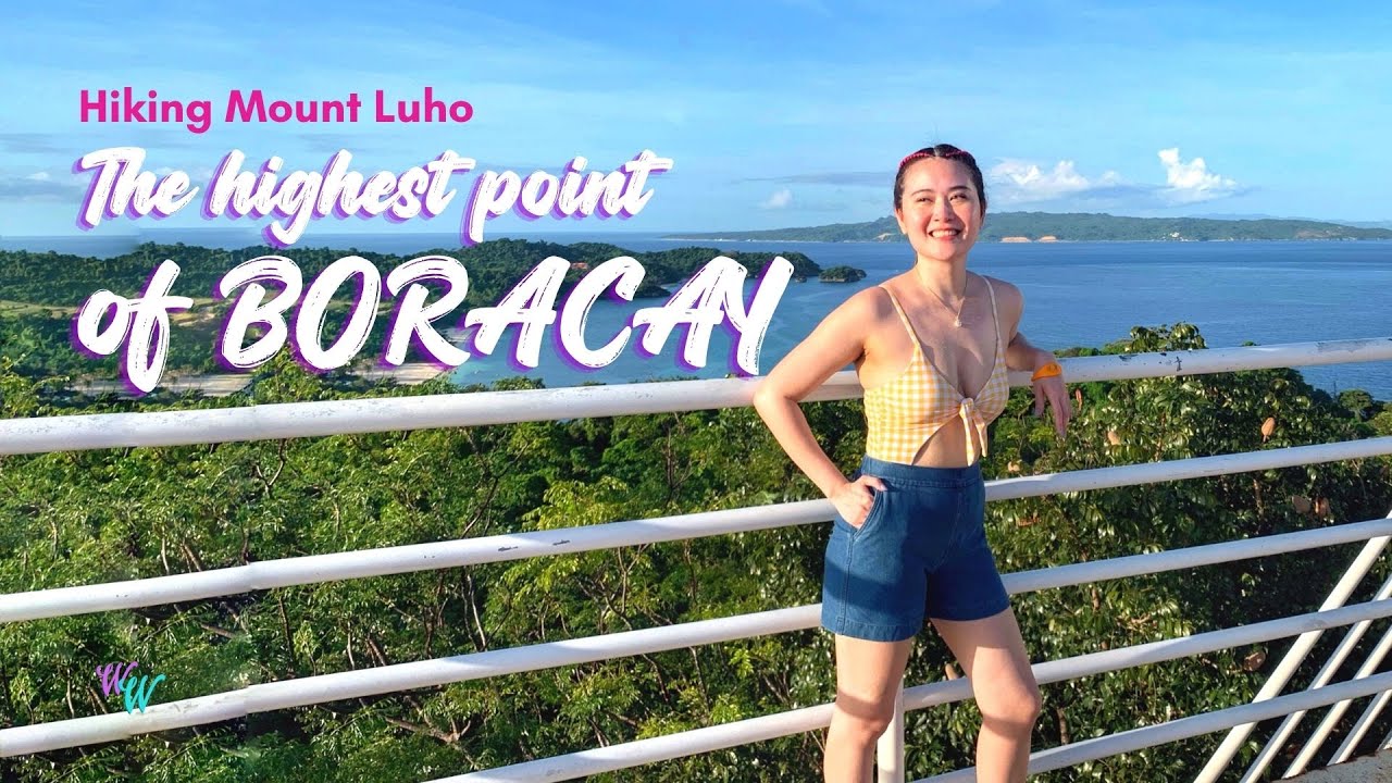 A traveler hikes to Mount Luho View Deck.