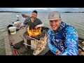 We Made A FIRE ON The BOAT Catch N Cook Do Not Attempt