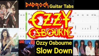 Slow Down - Ozzy Osbourne - Guitar + Bass TABS Lesson