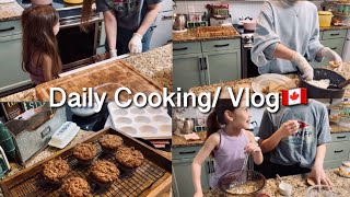 【カナダ暮らしと家庭料理🇨🇦】ダイエット停滞期/サラダチキン弁当/ブルーベリージャムのマフィン🫐/シェパーズパイ🥧