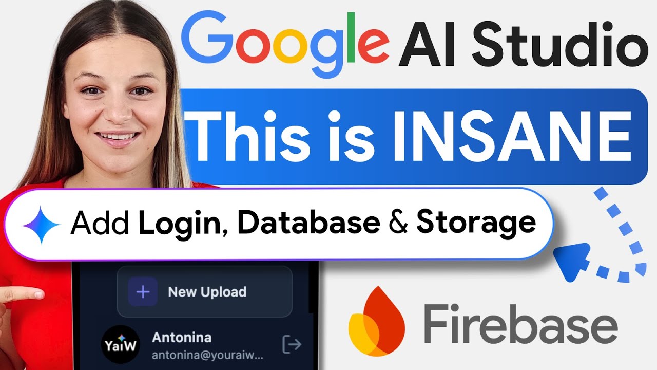 Google AI Studio x Firebase = REAL Apps in Minutes 🤯 (Login, Database & Storage)