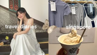 SINGAPORE VLOG🍒: travel diaries, cafe hopping, matcha, Brandy Melville, mukbang pt.1