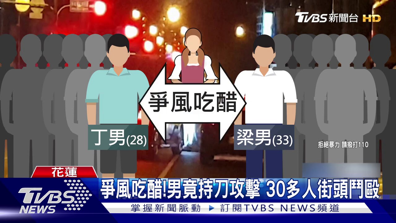爭風吃醋!男竟持刀攻擊 30多人街頭鬥毆