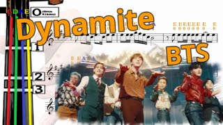 Dynamite  BTS  Violin (SLOW)TUTORIAL  방탄소년