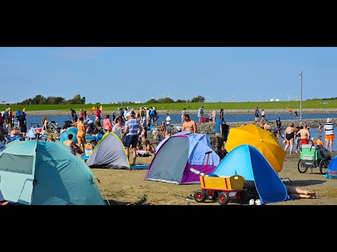 Büsum , Schlick, das Meer und die Perlebucht. Gut Besucht. Wattwandern