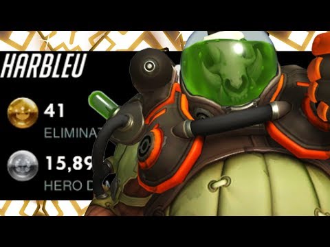 HARBLEU #1 ROADHOG! 41 ELIMS! [ OVERWATCH SEASON 16 TOP 500 ]