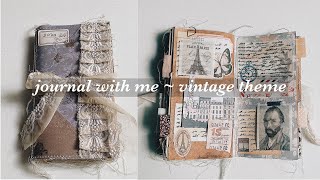 journaling on my own handmade journal ♡ | vintage romantic theme