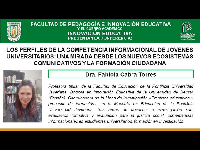 Vídeo relacionado con Competencias informacionales: Rutas de exploración en la enseñanza universitaria
